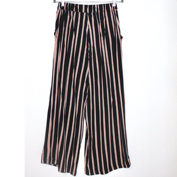 Palazzo Wide Leg Pant Black Orange White Size Med - Picture 5 of 5